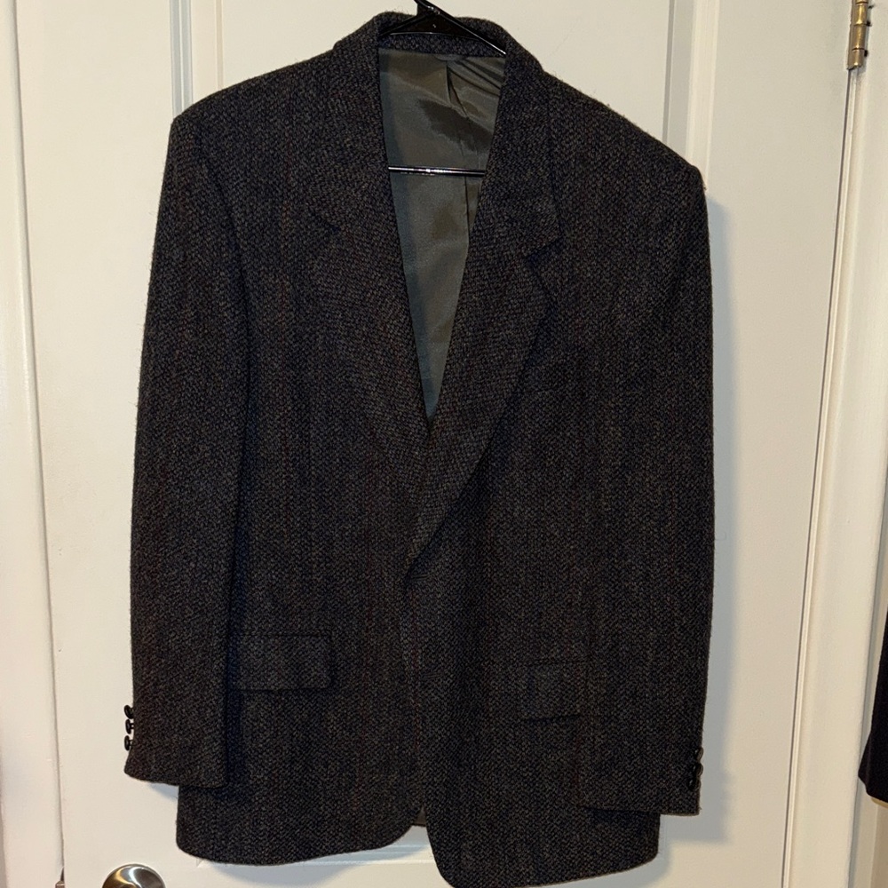 Harris Tweet Men's Classic Charcoal Gray Blazer
